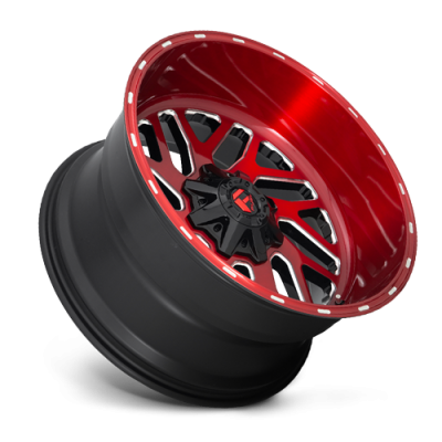 Aluminum Wheels 22X12 Triton D691 8 On 165.1 Candy Red Milled 125.1 Bore -43 Offset Mesh Spoke Fuel Off Road Wheels