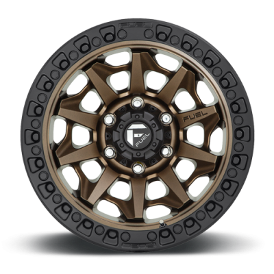 Aluminum Wheels 20X10 Covert D696 6 On 135 Matte Bronze Black Bead Ring 87.1 Bore -18 Offset Multi Spoke Fuel Off Road Wheels