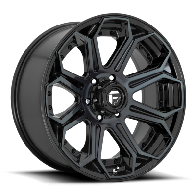 Aluminum Wheels 26X14 Siege D704 6 On 135 Gloss Black Machined Double Dark Tint 87.1 Bore -75 Offset Fuel Off Road Wheels