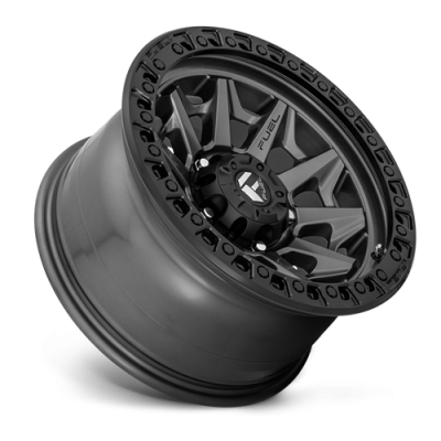 Aluminum Wheels 15X8 Covert D716 5 On 139.7 Matte Gunmetal Gray Black Bead Ring 108 Bore -12 Offset Multi Spoke Fuel Off Road Wheels