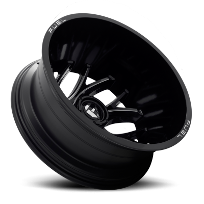 Dually Wheels 20X8.25 Runner Dually D741 8 On 210 Gloss Black Milled 154.3 Bore -246 Offset 8 Spoke Outer Dually Fuel Off Road Wheels