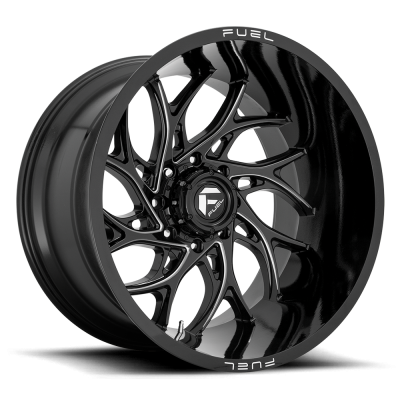 Aluminum Wheels 26X14 Runner D741 6 On 139.7 Gloss Black Milled 106.1 Bore -75 Offset Fuel Off Road Wheels
