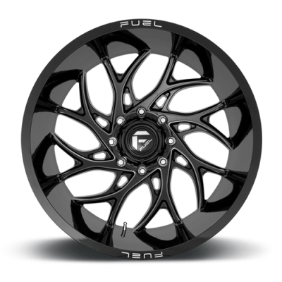 Aluminum Wheels 26X14 Runner D741 6 On 139.7 Gloss Black Milled 106.1 Bore -75 Offset Fuel Off Road Wheels