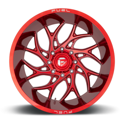 Aluminum Wheels 22X10 Runner D742 6 On 135 Candy Red Milled 87.1 Bore -18 Offset Fuel Off Road Wheels