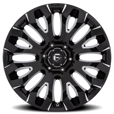 Aluminum Wheels 18X9 Quake D828 5 On 139.7 Gloss Black Milled 78.1 Bore 1 Offset Fuel Off Road Wheels