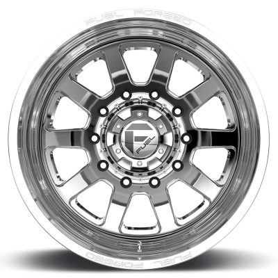Dually Wheels 20X8.25 FF09D Dually DE09 PO 10 On 225 Polished 170.1 Bore -202 Offset Outer Dually Fuel Off Road Wheels