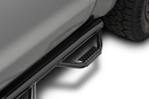 Nerf Step Bar Cab Length (2 Steps per Side) 2015-2025 Ford F-150/ 2017-2025 Raptor SuperCrew Gloss Black NFab