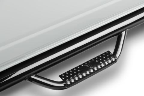 Nerf Step Bar Cab Length (2 Steps per Side) 2015-2025 Ford F-150/ 2017-2025 Raptor SuperCrew Gloss Black NFab