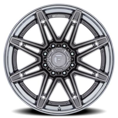 Aluminum Wheels 20X10 Brawl FC401AP 8 On 180 Platinum Silver Chrome Lip 124.2 Bore -18 Offset Fuel Off Road Wheels