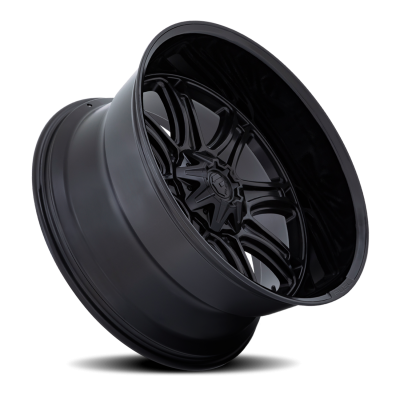 Aluminum Wheels 24X12 Darkstar FC853MB 8 On 180 Matte Black/Gloss Black Lip 124.2 Bore -44 Offset Fuel Off Road Wheels