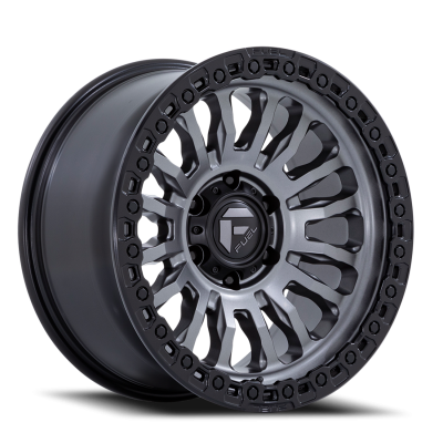 Aluminum Wheels 20X10 Rincon SBL FC857AB 8 On 180 Matte Gunmetal Gray Matte Black Lip 124.2 Bore -18 Offset Fuel Off Road Wheels