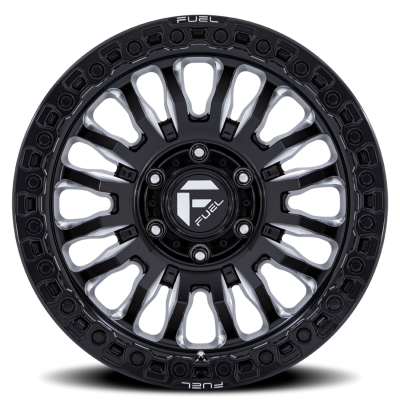 Aluminum Wheels 18X9 Rincon SBL FC857BE 8 On 180 Gloss Black Milled 124.2 Bore -12 Offset Fuel Off Road Wheels