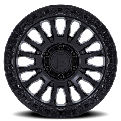 Aluminum Wheels 18X9 Rincon SBL FC857MB 8 On 180 Matte Black/Gloss Black Lip 124.2 Bore -12 Offset Fuel Off Road Wheels
