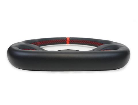 Comp R Leather Steering Wheel 13 Inch Diameter Red PRP Seats