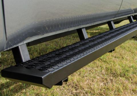 Growler Step System Cab Length (1 Step per Side) 7 Inch Board 2019-2025 (New Body Style) Ram 1500 Crew Cab Textured Black NFab