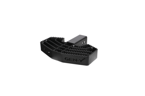 2.5 Inch Shank 3/4 Inch pin holes Only compatible w/ 32K Mega Duty Serrated Hitch Step 500 LB Capacity Gen Y Hitch
