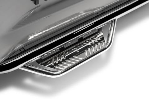 Podium Step SS Wheel-to-Wheel with Bed Access (3 Steps per Side) 3 Inch Main Tube Diameter 2010-2019 Ram 2500/3500 6 Foot 4 Inch Bed Crew Cab Polished Stainless NFab