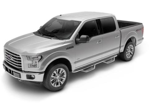 Podium Step SS Cab Length (2 Steps per Side) 3 Inch Main Tube Diameter 2017-2026 Ford F-250/350 SuperCab Polished Stainless NFab