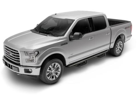 Podium Step LG Cab Length (2 Steps per Side) 3 Inch Main Tube Diameter 2017-2026 Ford F-250/350 SuperCab Textured Black NFab
