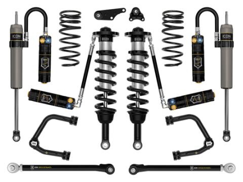 2024-2025 Toyota Tacoma 1.25-3 Inch Lift Stage 9 Suspension System Tubular Overland Rear Springs Icon Vehicle Dynamics