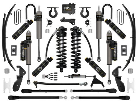 2023-2025 Ford F-250/F-350 Super Duty 4WD 2.5-3 Inch Lift Stage 7 Coilover Conversion System With 4-Link And Expansion Packs Icon Vehicle Dynamics
