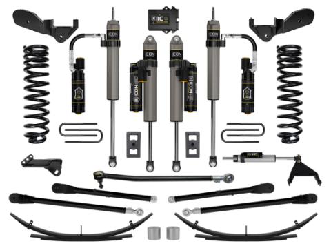 2023-2025 Ford F-250/F-350 Super Duty 4WD Diesel 2.5 Inch Lift Stage 6 Suspension System W/ 4-Link And Expansion Packs Icon Vehicle Dynamics