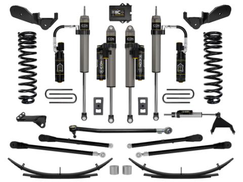2023-2025 Ford F-250/F-350 Super Duty 4WD Gas 2.5 Inch Lift Stage 6 Suspension System W/ 4-Link And Expansion Packs Icon Vehicle Dynamics