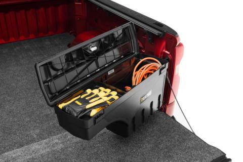 Truck Bed Storage Box Swing Case 1999-2014 Ford F-150 Styleside Passenger Side Black Smooth Will Not Fit 2000-2004 Heritage SuperCrew UnderCover