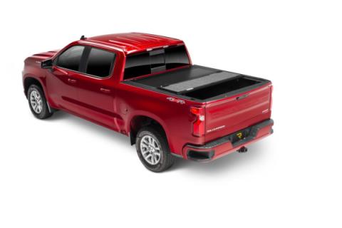 Tonneau Cover Ultra Flex 2016-2024 Nissan Titan 5 Foot 7 Inch Bed Crew Without Utili-Track System Matte Black Finish UnderCover