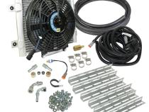 Xtrude Transmission Cooler with Fan Complete Kit for 5/16in Lines (Silverado/Sierra/Ford) BD Diesel