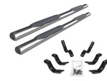 4 Inch 1000 Series SideSteps &amp;amp; Bracket Kit Stainless Steel 2019-2026 Silverado/Sierra 1500/2500 HD Go Rhino