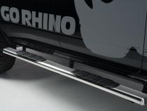5 Inch 1000 Series Side Steps with Mounting Brackets Kit Polished Stainless Steel 2015-2018 Ram 1500 Go Rhino
