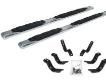 5 Inch 1000 Series Side Steps with Mounting Brackets Kit Polished Stainless Steel 2024-2026 Toyota Tacoma Go Rhino