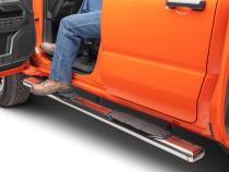 5 Inch 1000 Series Side Steps with Mounting Brackets Kit Polished Stainless Steel 2024-2026 Toyota Tacoma Go Rhino