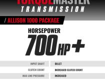 TorqueMaster Chevy Allison 1000 Transmission and Converter Package c/w Billet Input and Triple Torque 2006-2007 LBZ 6-Speed 2WD BD Diesel