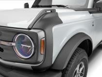 Black Trail Armor Front Corners For 2021-2024 Ford Bronco, Pair Bushwacker