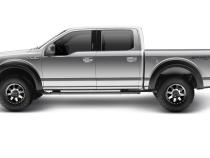 Black Extendafender Style Smooth Finish Front Fender Flares For 2018-2020 Ford F150 Bushwacker