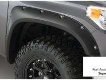 Pocket/Rivet Style Color Matched Super White 4-Piece Fender Flare Set For 2017-2021 Toyota Tundra, Must Remove Mudflaps Bushwacker