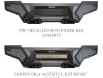 Element Front Bumper with Power Actuated Hide Away Light Bar Mount Textured Black 2016-2023 Toyota Tacoma Go Rhino