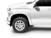 Summit White OE Style Smooth Finish 4-Piece Fender Flare Set For 20-21 Chevrolet Silverado 1500 2022 Chevrolet Silverado 1500 Ltd Bushwacker