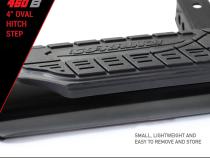 4 Inch Oval Hitch Step Black Powdercoat Go Rhino