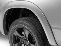 Oe Style Color Matched Billet Silver Metallic 4-Piece Fender Flare Set For 20-22 Ram 1500 Will Not Fit Rebel And Trx Models Bushwacker