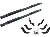 4 Inch OE Xtreme SideSteps With Mounting Bracket Kit Textured Black 2007-2013 Silverado/Sierra 1500/2500 HD Go Rhino