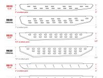 RB20 Slim Line Running Boards With Mounting Brackets Protective Bedliner Coating 2014-2018 Silverado/Sierra 1500/2500 HD Go Rhino