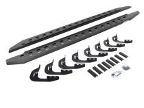 RB20 Slim Line Running Boards With Mounting Brackets Protective Bedliner Coating 2019-2026 Sierra 1500 2020-2026 Sierra 2500/3500 HD Go Rhino