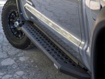 RB20 Running Boards With Mounting Brackets Protective Bedliner Coating 2015-2018 Ram 1500 Extended Cab Go Rhino