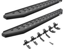 RB20 Running Boards With Mounting Brackets Protective Bedliner Coating 2015-2018 Ram 1500 Extended Cab Go Rhino