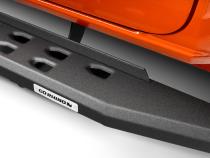 RB10 Slim Line Running Boards With Mounting Brackets Angled Textured Black 2019-2026 Ram 1500 Crew Cab Go Rhino