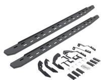 RB30 Slim Line Running Boards with Mounting Bracket Kit Protective Bedliner Coating 2015-2018 Silverado/Sierra 2500 HD/3500 HD Go Rhino