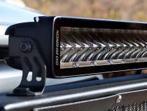 Go Rhino Blackout Combo Series Lights 32 Inch Double Row LED Light Bar With Amber Lighting Black Go Rhino